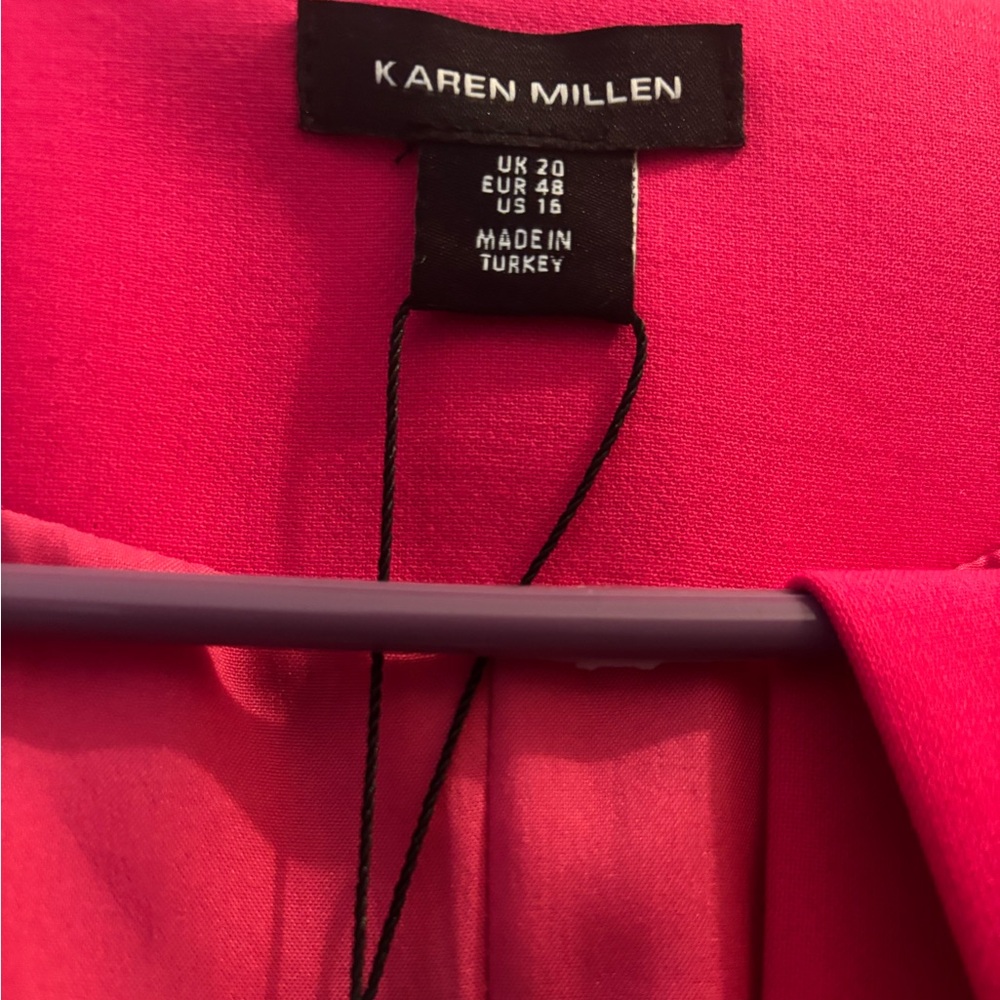 Karen Mullen pink midi dress with belt - Picture 3 of 6